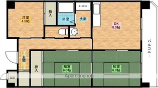 ロイヤルスクエアあむⅠ【403号室】の間取り