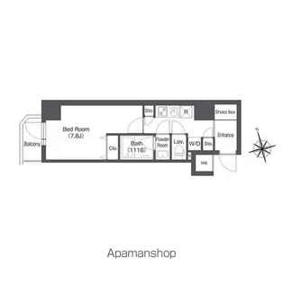 CAVANA新宿夏目坂【5階】の間取り