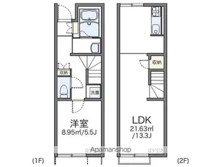レオネクストハピネス粟野【1階】の間取り