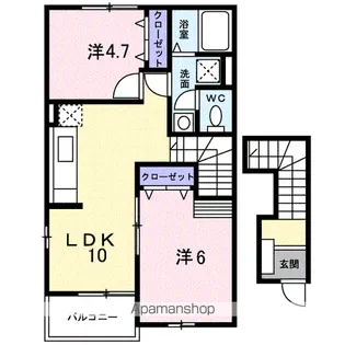 スエヒロガーデンA【2階】の間取り