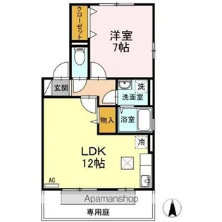 ソレーユ高岡 C棟【1階】の間取り