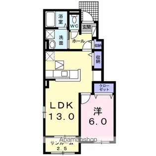 ヒラルス コルリス【1階】の間取り
