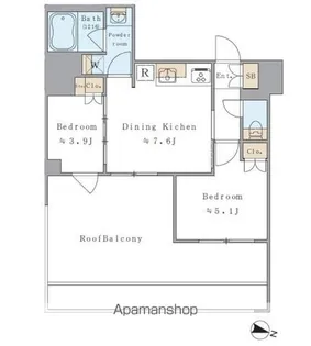 BRILLIA IST 両国【13階】の間取り