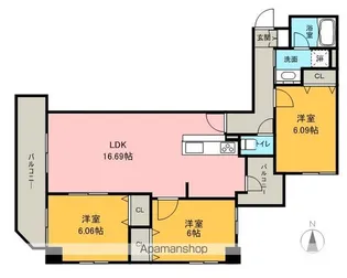 KDX泉レジデンス【5階】の間取り