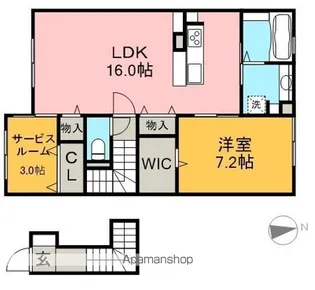 サザンイーグル【2階】の間取り