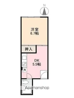 熊野ビル【2F号室】の間取り