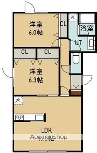 KEIかしわぎ【301号室】の間取り