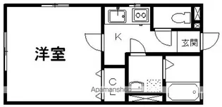 クレールハウスA【202号室】の間取り