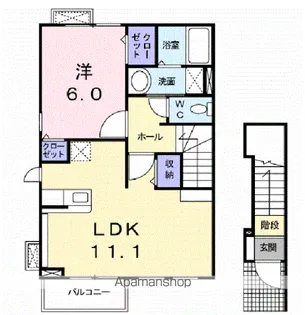 カルム フラン【2階】の間取り