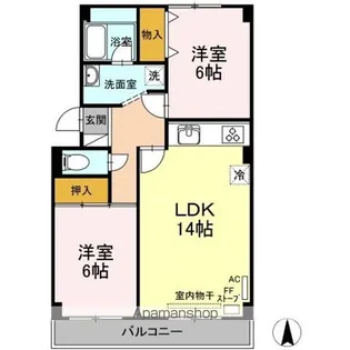 コンフォート桂木【1階】の間取り