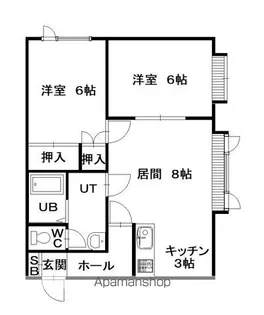 インペリアル末広弐番館【201号室】の間取り