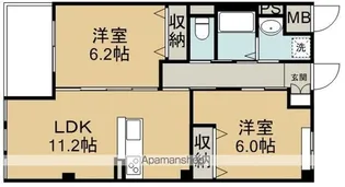 カサブランカ【3階】の間取り