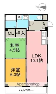 ラフィネ西秦【3階】の間取り