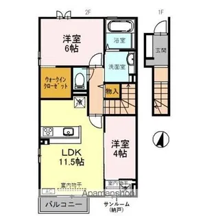 ティエラ【2階】の間取り