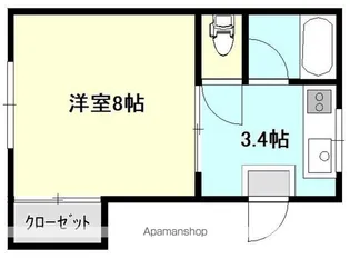 キラクカン【K13号室】の間取り