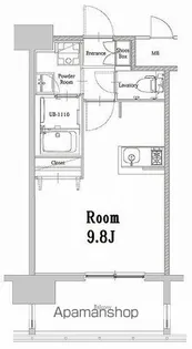エンクレストベイ天神EAST【10階】の間取り