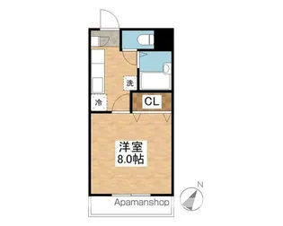 シャルマン堤【102号室】の間取り
