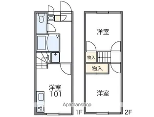 レオパレスヴィラ・コメット【104号室】の間取り