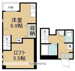 RIZEST陸前原ノ町【2階】の間取り