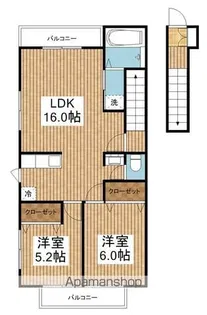 プリムヴェール下木戸【2階】の間取り