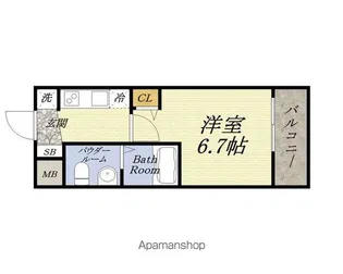 エグゼ大阪ドーム【7階】の間取り