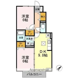 グリーンコート【1階】の間取り