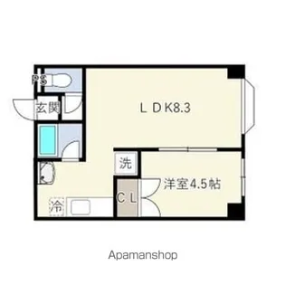 INOVE札幌南4条【3階】の間取り