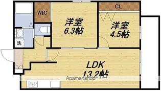 アヴェニール千里山松が丘【5階】の間取り