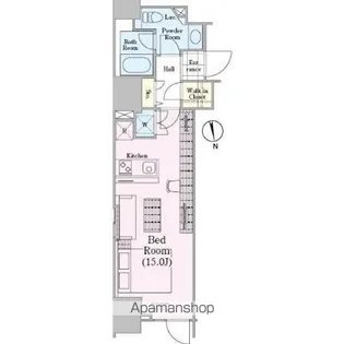 ロイジェントパークス四ツ谷【7階】の間取り