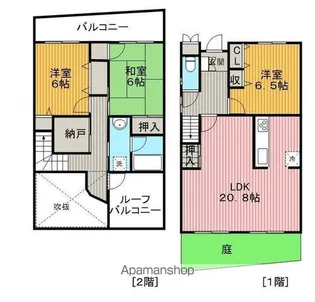 アダージョ北垣内【1階】の間取り
