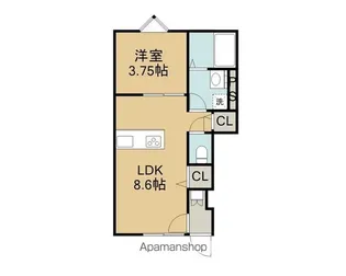 ELF妻鳥【102号室】の間取り