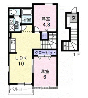 ベルメゾン壱番館【2階】の間取り