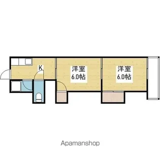 コーポ竹岡第2【3階】の間取り