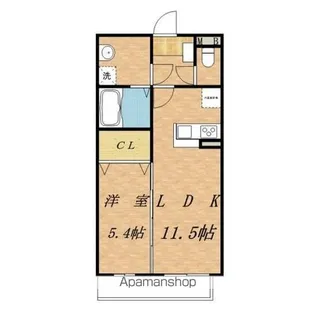 ラルゴ上溝【202号室】の間取り