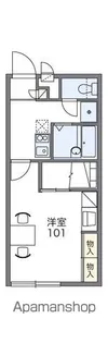 レオパレスリバーサイドA【2階】の間取り