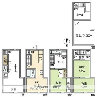 大阪府大阪市住之江区浜口西1丁目【一戸建】の間取り