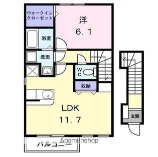 Moon Patio【2階】の間取り