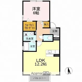 セジュール HODA Ⅱ【2階】の間取り
