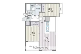 HEIRESS HIRAO【402.号室】の間取り