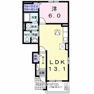 モアナガーデン【1階】の間取り