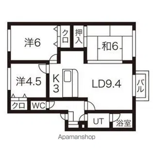 ヴェルジェ澄川F【202号室】の間取り