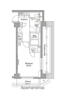 ザ・パークハビオ三軒茶屋テラス【4階】の間取り