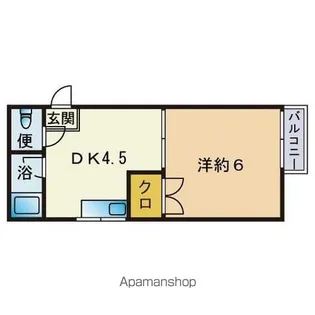 ヌーベル諸岡【203号室】の間取り