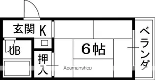 上村ハイツ若江【4階】の間取り