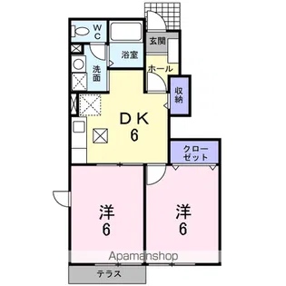ソール・オリエンス D【1階】の間取り