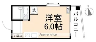 ハイツ栗林【201号室】の間取り