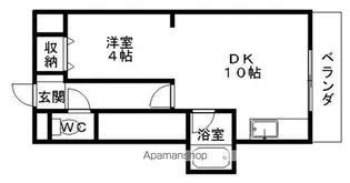 ベルトピア帯広Ⅲ【202号室】の間取り