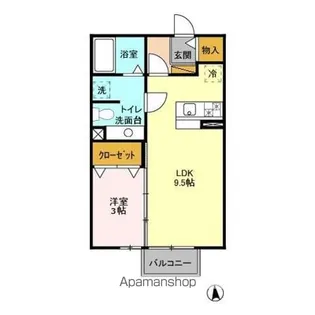 ノーベルパーク 15・16・17【2階】の間取り
