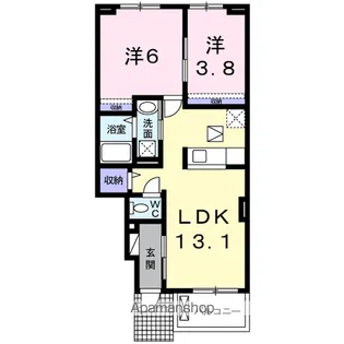 サニーガーデン B【1階】の間取り