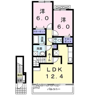 プラシード ツバサ Ⅴ【2階】の間取り